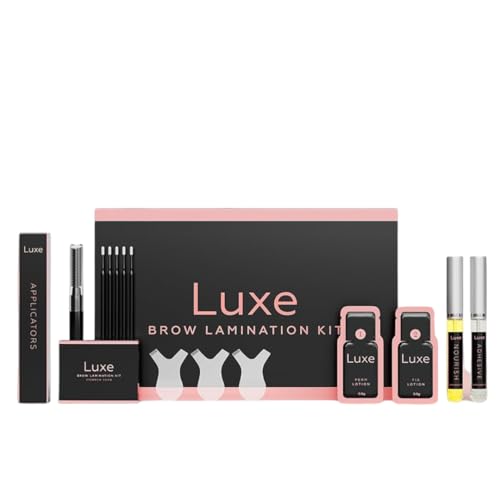 Pro Eyebrow Lamination Kit by Luxe Cosmetics - Perfectly Laminated Brows for 8 Weeks - Easy DIY, 3 Full Applications - Complete Brow Lamination Kit at Home for Fuller and Thicker Eyebrows
