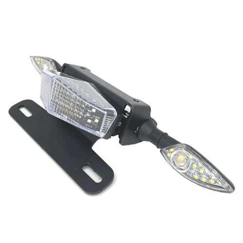 BTCTLPLMKK スズキ DRZ400S DRZ400E DR-Z 400SM 用 バイク用 ウィンカーナンバープレートフレームホルダー リアフェンダーエリミネーター バイク用 ナンバープレートステー(White-B)