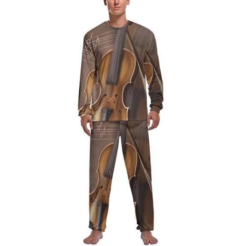 Pijama homme Violon Vintage vêtement de nuit pour soirées cocooning