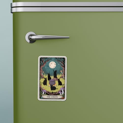 Imán decorativo gato negro Brujas Tarot 4 pulg miniatura 4