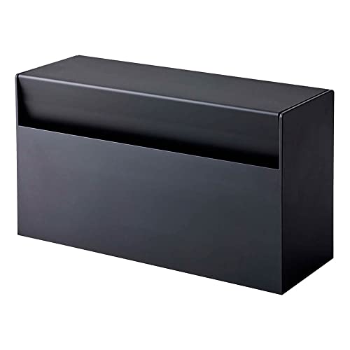 Yamazaki 5440 Magnetic Paper Holder, Black, Approx. W 9.6 x D 3.4 x H 5.3 inches (24.5 x 8.7 x 13.5 cm), Tower, Paper Towel Case