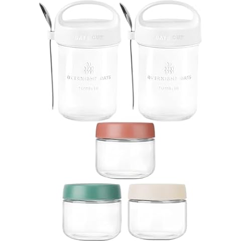 Overnight Oats Containers with Lids Cover