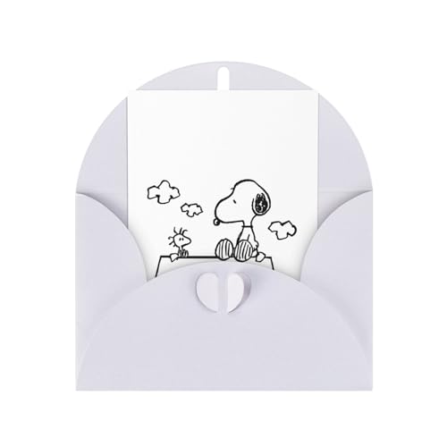 スヌーピー メッセージレターカード 学生用祝福ポストカード パーティー招待状クリスマスカード White