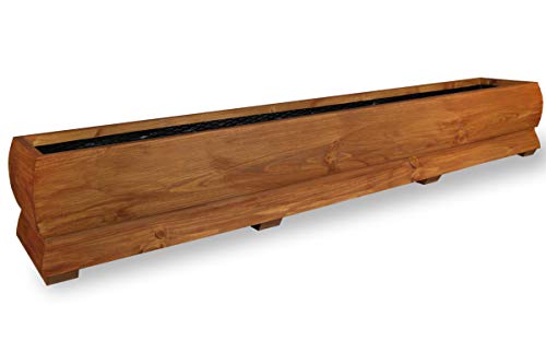 Preisvergleich Produktbild Alfalux Pflanzkasten Pflanzkübel NUSS-BRAUN 118BE1818NU aus Holz Blumenkasten Balkonkasten Blumentopf (118 x 18 x 18 cm)