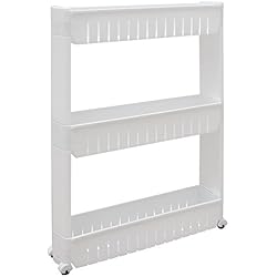 Estanterias Para Lavadero Ikea EYEPOWER Estantería para Nichos móvil Estante Carrito de Cocina Baño 3 Niveles Blanco