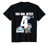Polizei T-Shirts Junge - 4 Geburtstag Shirt Junge