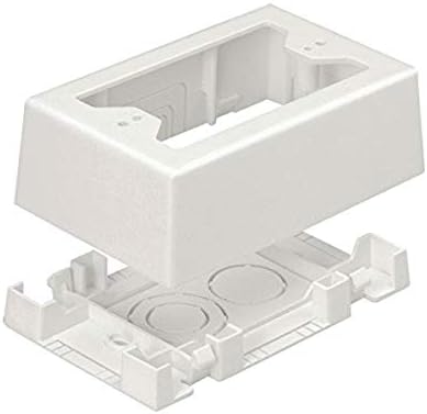 Panduit JBX3510WH-A 1-Gang Outlet Box, White, 2-Piece