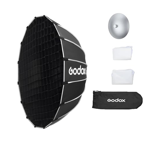 Godox S85W B/W 85cm/33.5in Quick Release Umbrella Softbox with Grid | Professional Foldable Softbox with Standard Bowen Mount & Diffusers for Photography Studio Photography Portrait Live Stream
