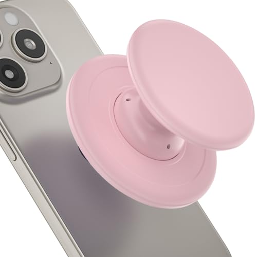 Grippopso for Magsafe Ring Grip Magnetic Phone Grip Holder Magnetic Collapsible Expandible Mobile Phone Grip Stand Holder for iPhone 17 16 15 14 13 12 Series Pink