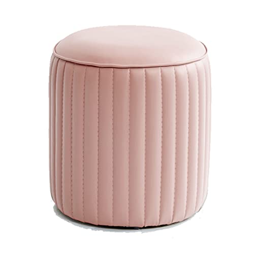 Tabouret ottoman rond en cuir PU contre les sols rayés