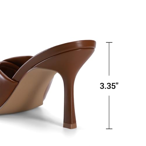 Image of DREAM PAIRS Women's High Stilettos Heels Mules Open Square Toe Slip On Comfort Sexy Dress Pumps Sandals Fashion Casual Prom Dress Shoes