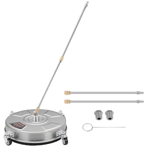 Dollate 18 Inch Professional Pressure Washer Surface Stainless Steel Cleaner Pressure Washer Disc Rotary Head 1/4" Qc for Driveways, Patios, Decks, Sidewalks,Max Water Pressure 4000 Psi Cover