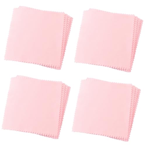 CALLARON 4 Series Limpiador De Gafas De Sol Plumeros para Limpieza Electrónico Cámara Accesorios Limpio Paños De Limpieza De Lentes Computadora Fibra Extrafina Rosa 50 Piezas*4
