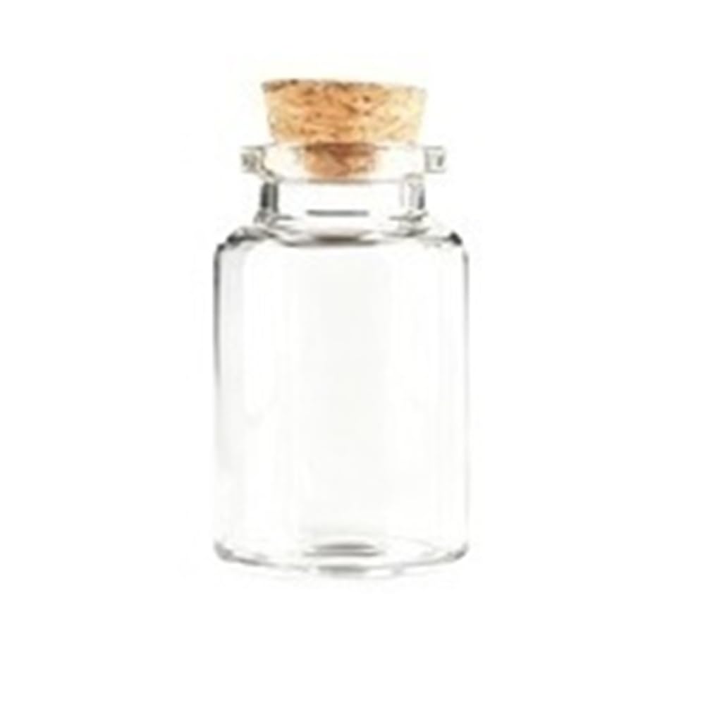 GOCENJIU Small Storage Vial 10pcs Transparent Small Borosilicate Glass Bottles with Cork, Decoration Drift Bottle Mini Empty Jars