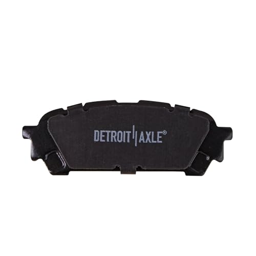Image of Detroit Axle - Rear Brake Pads for Subaru Forester Impreza Saab 9-2X Ceramic Brake Pads w /Hardware 2004 2005 2006 2007 Replacement