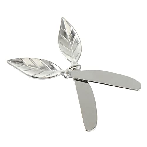 BESTonZON Sandwich Bread 2pcs Shaped Butter Multi- Tool Practical Gadgets Spreader Leaf Home Stainless Cheese Multipurpose Peanut Knives Sandwich for Kitchen Condiment Creative Steel Metal Spatula