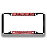 Elite Fan Shop Georgia Bulldogs License Plate Frame Black