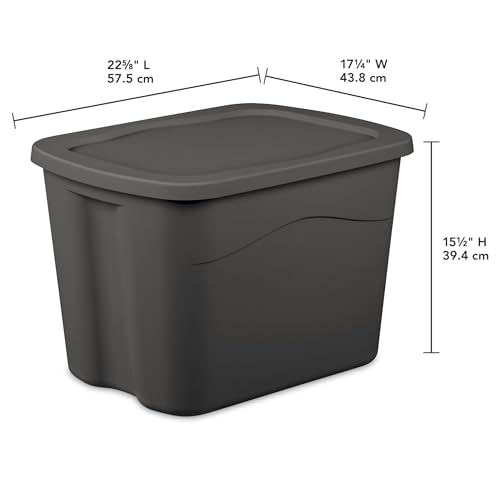 Image of 18-Gallon Plastic Storage Bins with Snap-on Lids - 8-Pack, Home Organization Essential