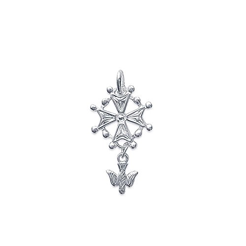 line.bijouxPendentif Croix huguenotte 15x26mmargent 925°°°poinçonné