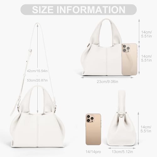 Image of Juoxeepy Crossbody Bag Purse Satchel Handbag for Women Shoulder Bag Chic Dumpling Cloud Bag Clutch Purse