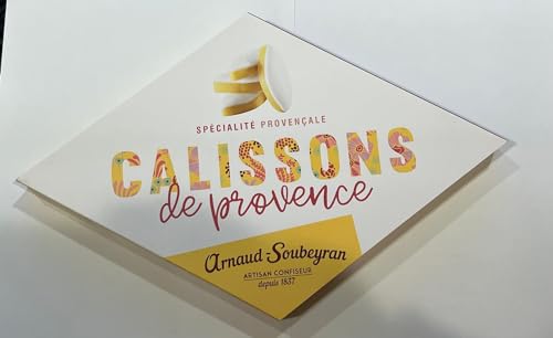 Calissons de Provence All Natural Marzipan imported from Arnaud Soubeyran France - 12 pieces, 230 grams, 81.4oz Gift Box