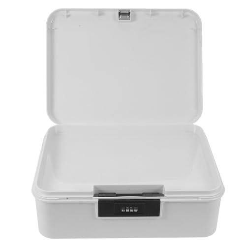 Boîte de rangement verrouillable 16L blanche à code Healeved avec compartiments - 2