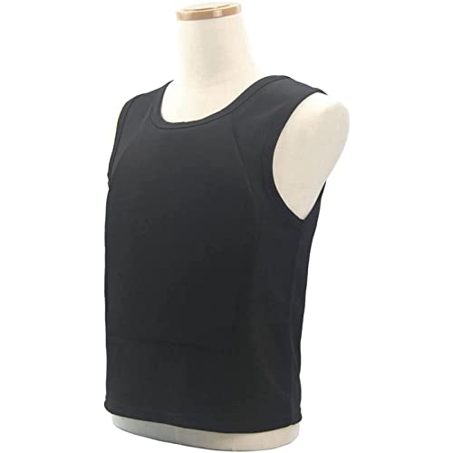 IIIA Level Kugelsichere Weste Ultrabequeme Leichte Verdeckte Versteckte Innenseite Weiches Anti-Kugel-T-Shirt Arbeitskleidung AsiansizeXXL Black