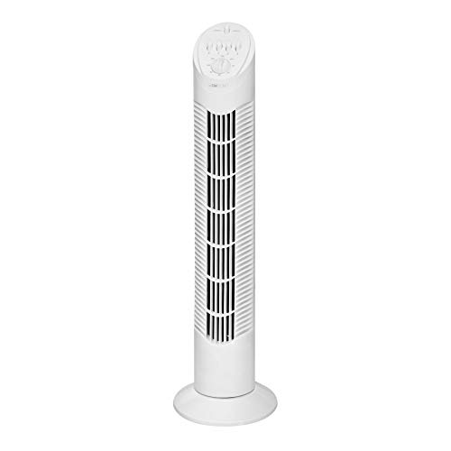 Clatronic Tower Fan/Turmventilator/Säulenventilator/Standventilator TVL 3546; Oszillation 75 Grad; quiet/silence/leise; für Sommer/summer; cold air; Timer; 76 cm Höhe; 50 Watt; weiß