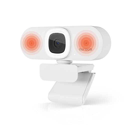 Webcam 2K Con Microfono E Luce Integrata | USB Per PC, Laptop | Zoom, Flip, Cover Privacy | Per Home Office, Streaming E Videochiamate