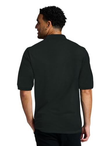 Jerzees Men's Short Sleeve Polo Shirts, Dri-Power, Sizes S-5X - Black, Large - Thumbnail 3