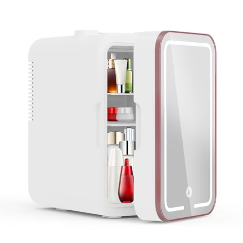 YLFU 6L Skincare Fridge with LED Mirror