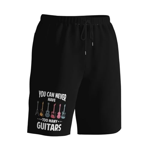 You Can Never Have Too Many Guitars Men's Quick-Dry Board Shorts 7" - Swim Trunks Summer Hawaii Beach2
