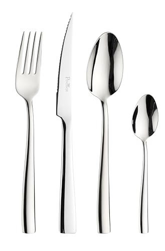 Prima Collection, Servizio da 24 Posate con Coltello Bistecca Serie Amalfi (6 Persone)
