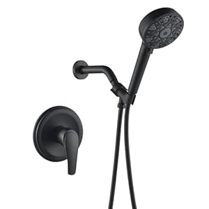 Shower Faucet Set with 7 Functions Handheld Shower Head Filter Shower Combo Set Shower System Shower Trim Kit Matte Black