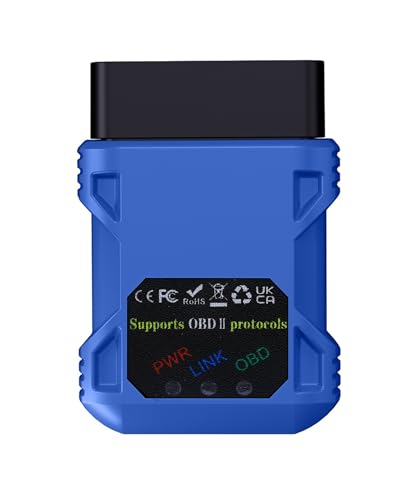 Flaconi ODB2 Diagnostic Voiture,Scanner OBD2 Bluetooth pour Auto,OBD2 Lecteur de Code Bluetooth 5.0 pour iPhone iOS Android Windows,OBD II Outil de...