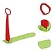 Aymzbd Snow Sled Board Snow Skate, Compact Wear Resistant Ski Skate, Snowboard with Handlebar for Outdoor Sports, Teenagers, Red Green