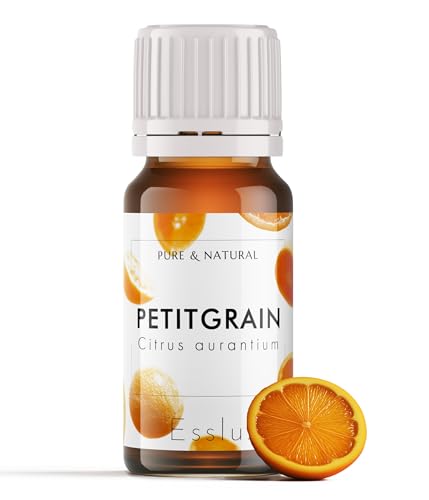 Image of Esslux Petitgrain Essential Oil - 100% Pure & Natural | Hydrate and Nourish Your Skin with Organic Plant-Based Oil | Perfect for Diffuser, Aromatherapy & Enhanced Focus, 10 ML