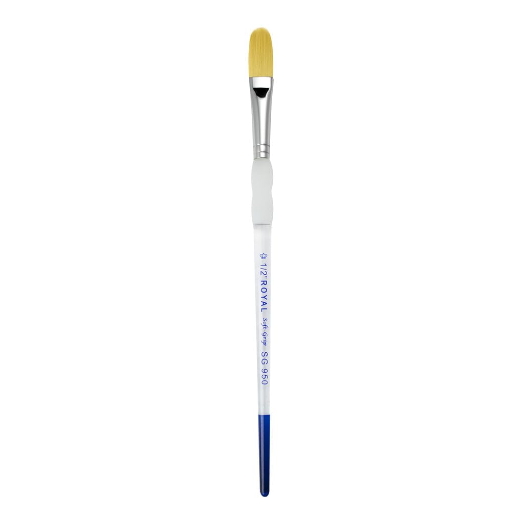 Royal 3/4 Inch & Langnickel Soft Grip Golden Taklon Short Handle Oval Mop