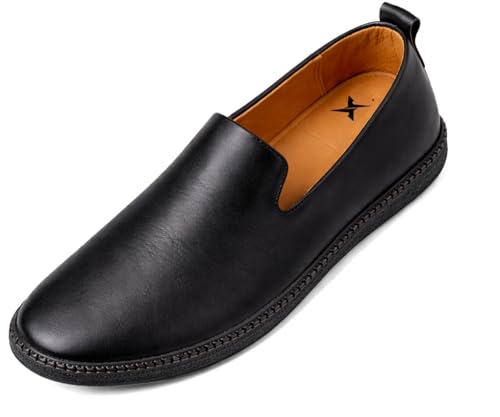 Kraasa Men's Jutis Ethnic Casuals, Slip-on Closure, Stylish Loafers | Perfect for Formal Wear, Business and Parties Black UK 6