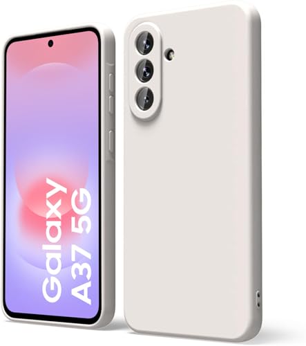 Image of DIZORO Microfiber Candy Case Compatible for Samsung A37 5G Smooth Touch Cushion Liquid Soft Silicone Gel Rubber Phone Cases Non-Slip Full Body Protective Shockproof Back Cover (Stone)