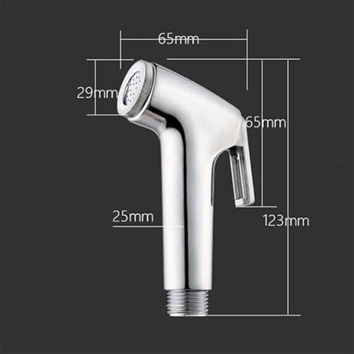 Image of ABS Health Faucet Gun Without Hose Pipe or Wall Hook, Chrome Finish | Faucet Gun, Hand Jet Spray Head | Hand Shower Head | Health Faucet for Bathroom (2 pcs of Jet Spray Gun Head)