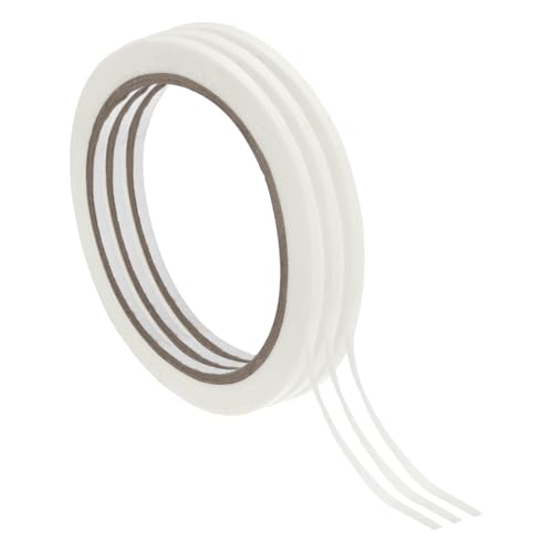 Image of PATIKIL Masking Tape 0.5 Inch x 22 Yard, 3 Roll General Purpose Adhesive Painting Tape Painters Tape for Arts Crafts Label, White