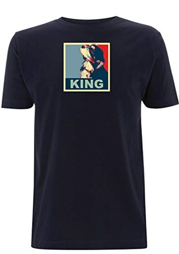 100% cotone. Cavalier King Charles T Shirt Dog Hope Poster Immagine grafica British Raed Dogs Spaniel cucciolo regalo blu navy S