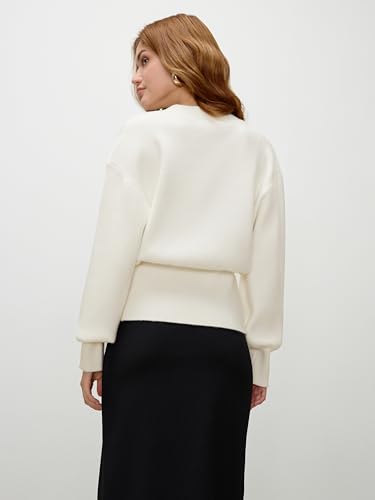 CIDER Cardigan Sweater for Women Knitted Long Sleeve V Neck Trendy Open Front Button Sweater4