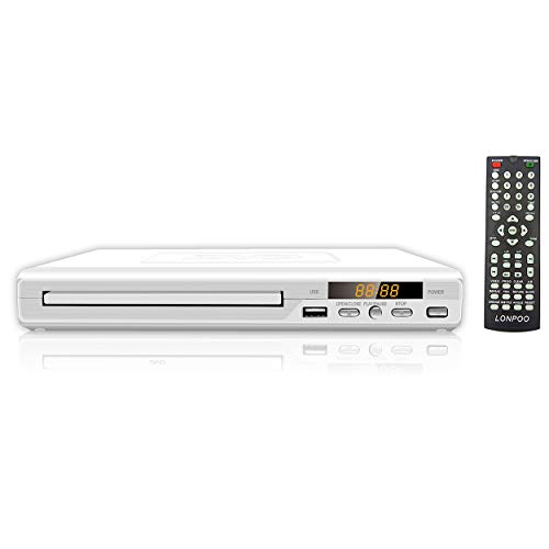 LONPOO DVD Player for TV, All Region Free DVD CD Discs Player