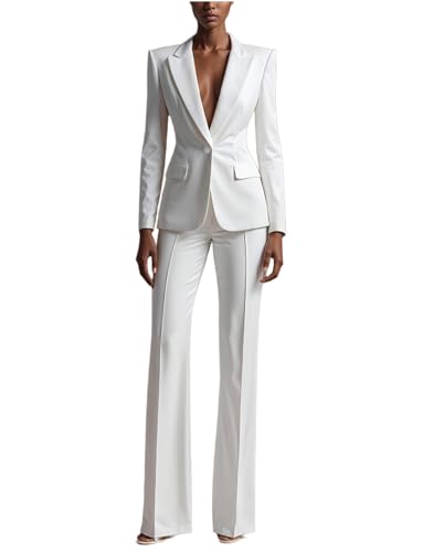 Veste à revers de smoking et pantalon formel pour femme en soirée habillée