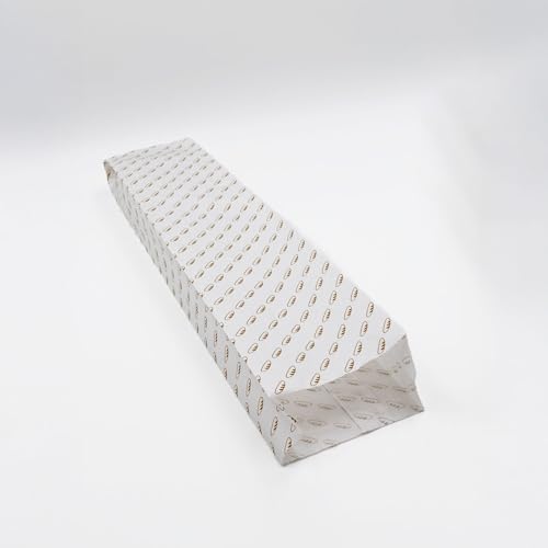 Bicapack - Caja con 2400 Bolsas de Papel Kraft SIN Asas con Diseño para articulos de panadería (10,5 x 5,5 x 44 cm) en 12 Packs de 200 Bolsas | Papel 100% Reciclado (35 g/m²)