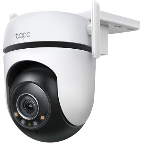 Tapo TP-Link TC42, Cámara de Seguridad Wi-Fi Exterior 2K QHD, Visión Nocturna a Color con Sensor Starlight, Detección Inteligente por IA, Cobertura de 360°, Compatible con Alexa
