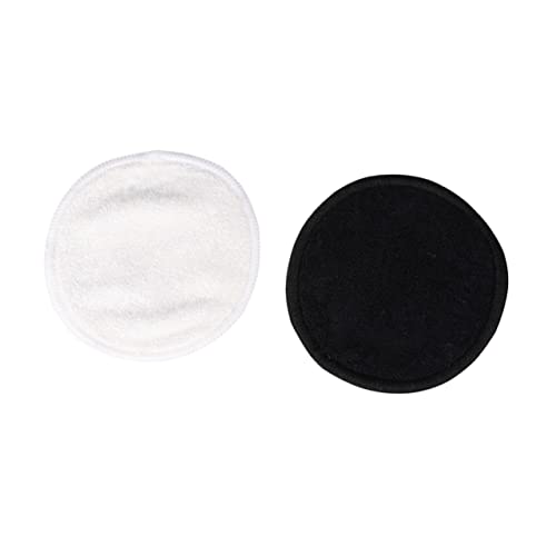 PACKOVE 12 Pièces Disques Demaquillants Réutilisables Lot de Pads Noirs et Pads Blancs avec Sac Coton et Lavables pour Demaquillage Doux