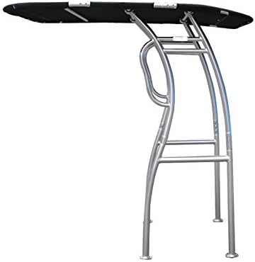 Dolphin T Tops Pro S2 T-TOP ✮ Folding Center Console Fishing Boat Tower Bimini Canopy, Marine Anodized Aluminum, Collapsible TTOP, Centre Fold Down Shade Roof